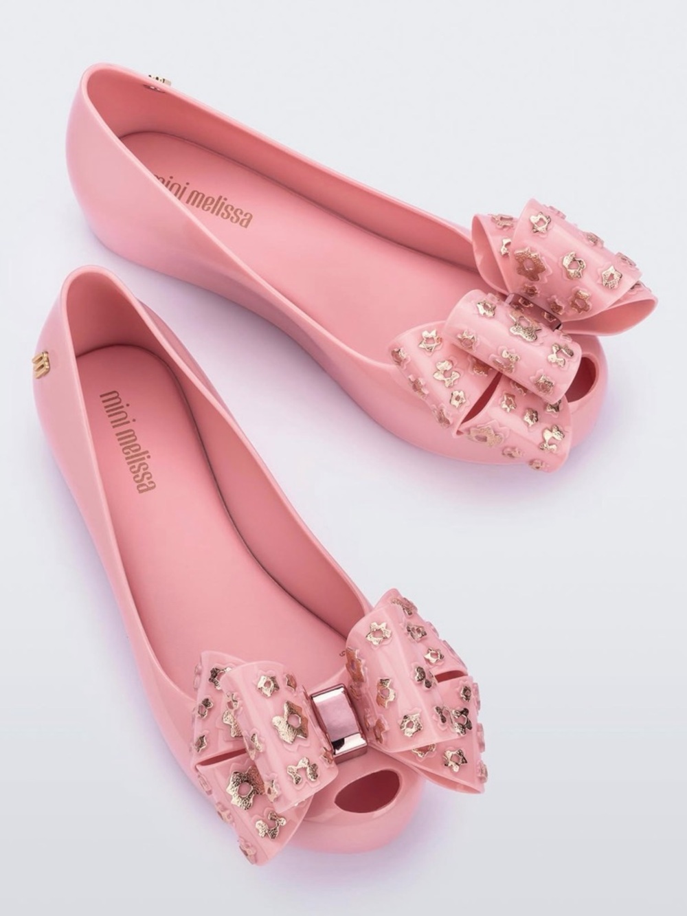 Mini Melissa Ultragirl Sweet X Kids Pink Bow Flats Size 2 EUR 33